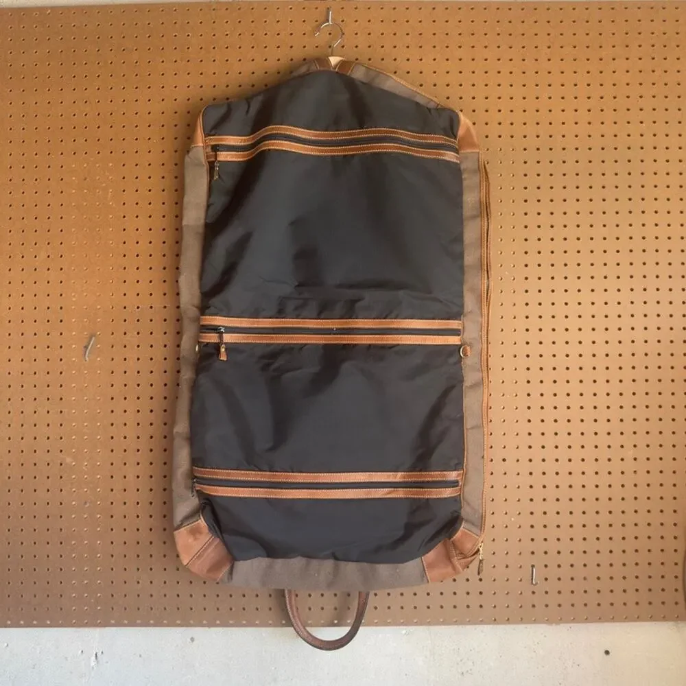 Holland Brothers Canvas Leather Garment Bag Travel